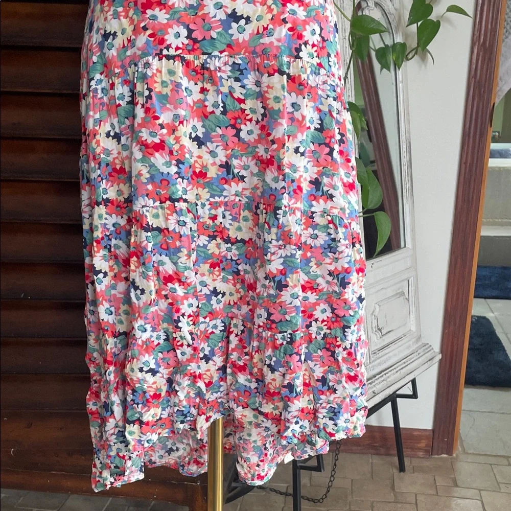 Floral High-Low Skirt Pretty Garden Small Lined - Picture 3 of 9